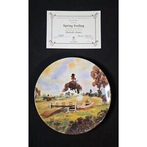Danbury Mint Royal Worcester Thelwell's Ponies 'Spring Feeling' Collector Plate